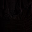 Blouse cintr&eacute;e cropped sans manches noir femme
