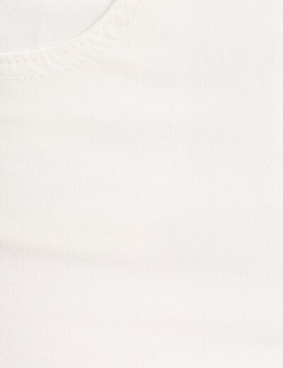 Pantalon capri ecru femme