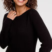 Pull col bateau noir femme