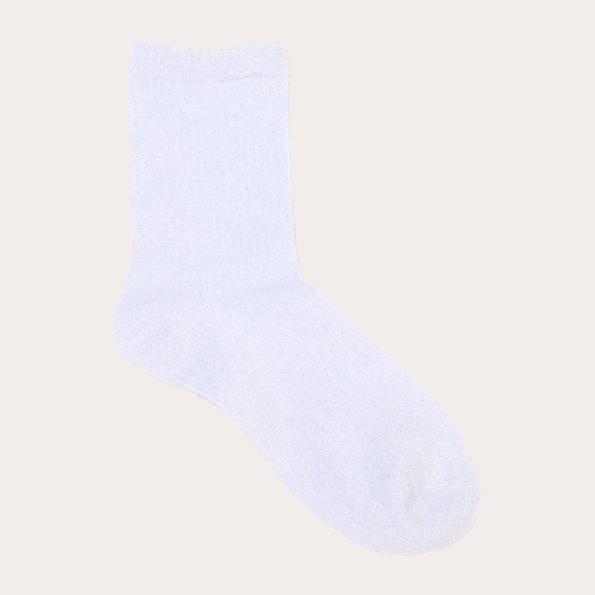 Chaussettes fils m&eacute;tallis&eacute;s couleur argent femme