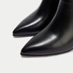 Bottines aspect daim noir femme