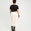 Jupe crayon taille standard ecru femme