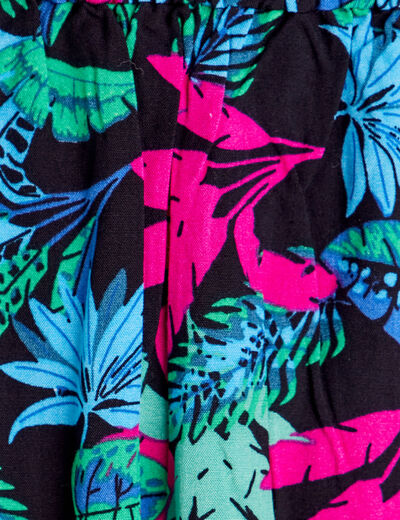 Robe courte &eacute;vas&eacute;e noir femme