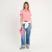 Chemise manches courtes rose corail femme