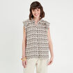 Chemise sans manches blanc femme