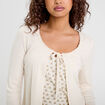 Ensemble gilet et d&eacute;bardeur sable femme