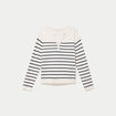 Pull fin manches longues bleu marine femme