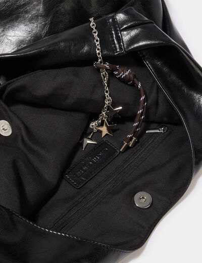 Sac avec pendentif charms noir femme