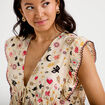 Blouse droite sans manches blanc femme