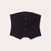 Bustier avec boutons noir femme