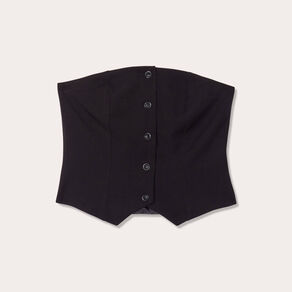 bustier avec boutons noir femme Bustier avec boutons noir femme