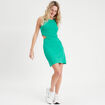 Robe moulante ouvertures vert femme