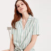 Chemise manches courtes vert femme