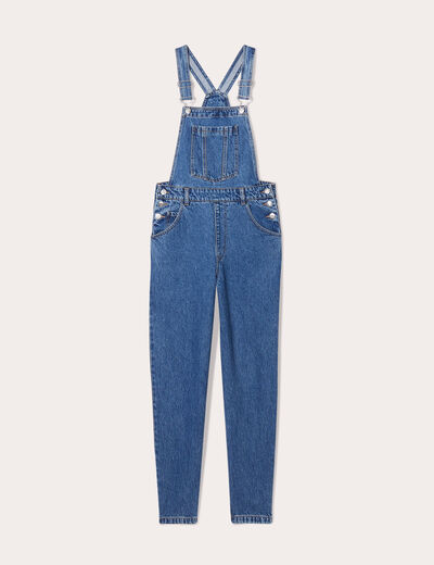 Salopette en jean denim stone femme