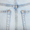 Jeans wide leg taille haute denim bleach femme
