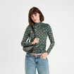 T-shirt col montant vert femme