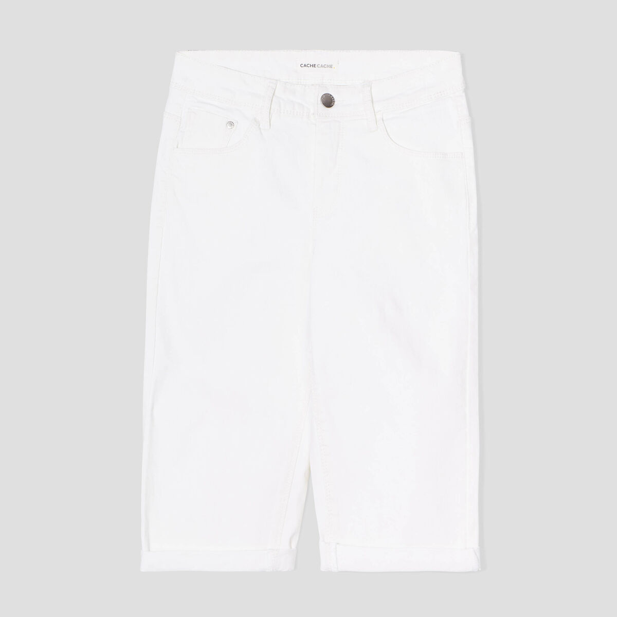 Pantacourt blanc femme