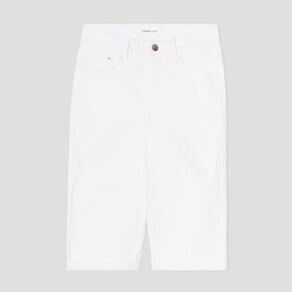 Pantacourt blanc femme