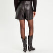 Jupe-short simili cuir noir femme