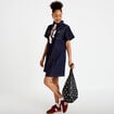 Robe droite en jean denim brut femme