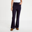 Pantalon bootcut taille standard bleu marine femme