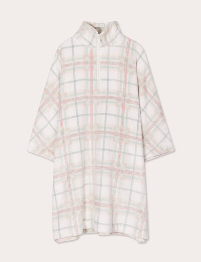 Cape longue zippée blanc femme