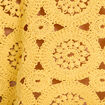 T-shirt macram&eacute; col rond jaune femme