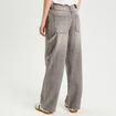 Jeans large avec pattes denim gris femme