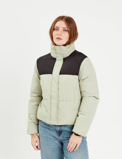 Doudoune vert pastel femme