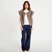 Gilet sans manches effet polaire sable femme