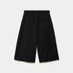 Bermuda large taille haute noir femme