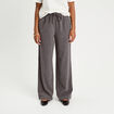 Pantalon large gris foncé femme