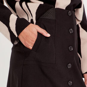 jupe droite boutonnee noir femme Jupe droite boutonnée noir femme