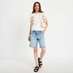Gilet sans manches brod&eacute; blanc femme