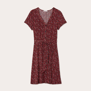 Robe patineuse ceinturée noir femme