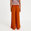 Pantalon large taille standard orange fonc&eacute; femme