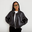 Bomber oversize noir femme