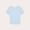 T-shirt manches courtes bleu pastel femme