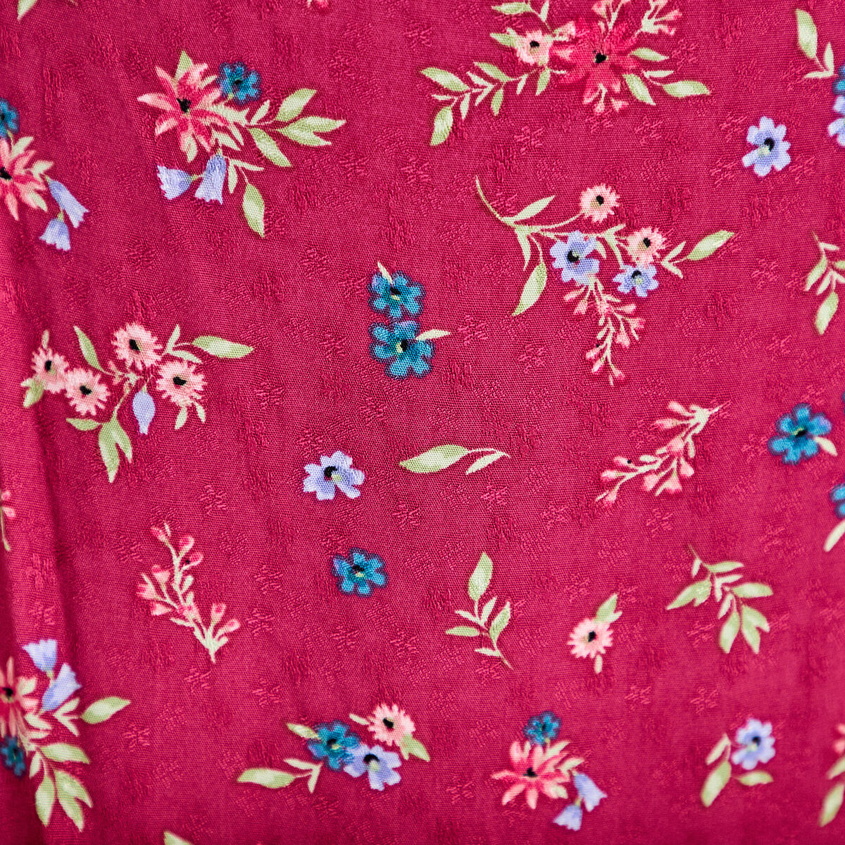 Jupe longue portefeuille rose framboise femme