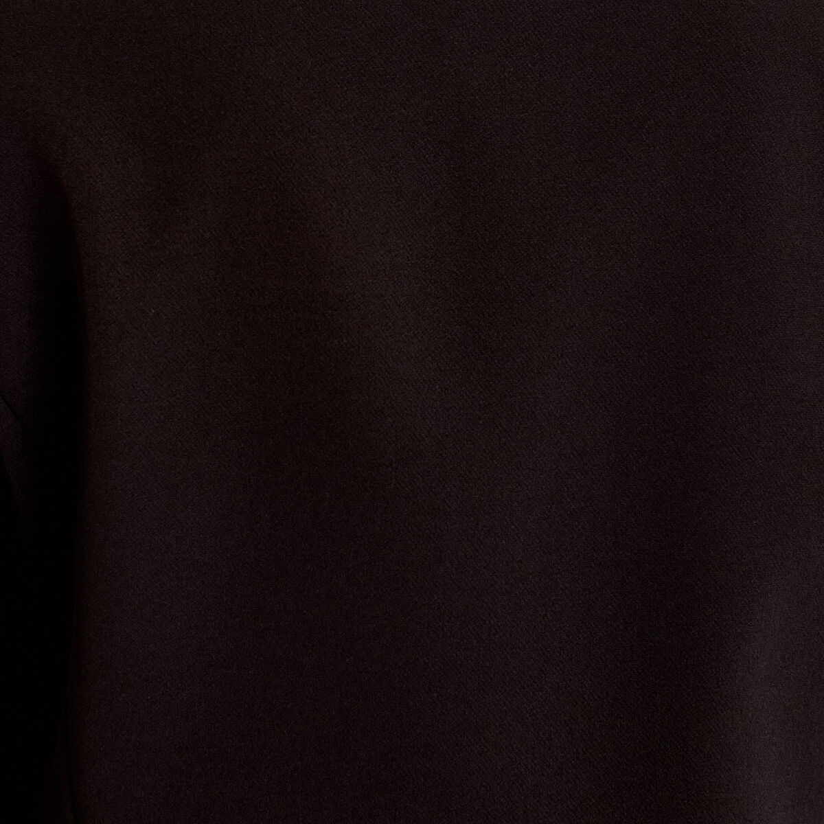 Blazer droit cropped col rond noir femme