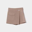 Jupe portefeuille cargo taupe femme