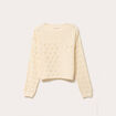 Pull manches longues ecru femme