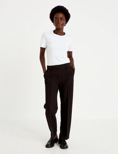 Pantalon bootcut taille standard noir femme