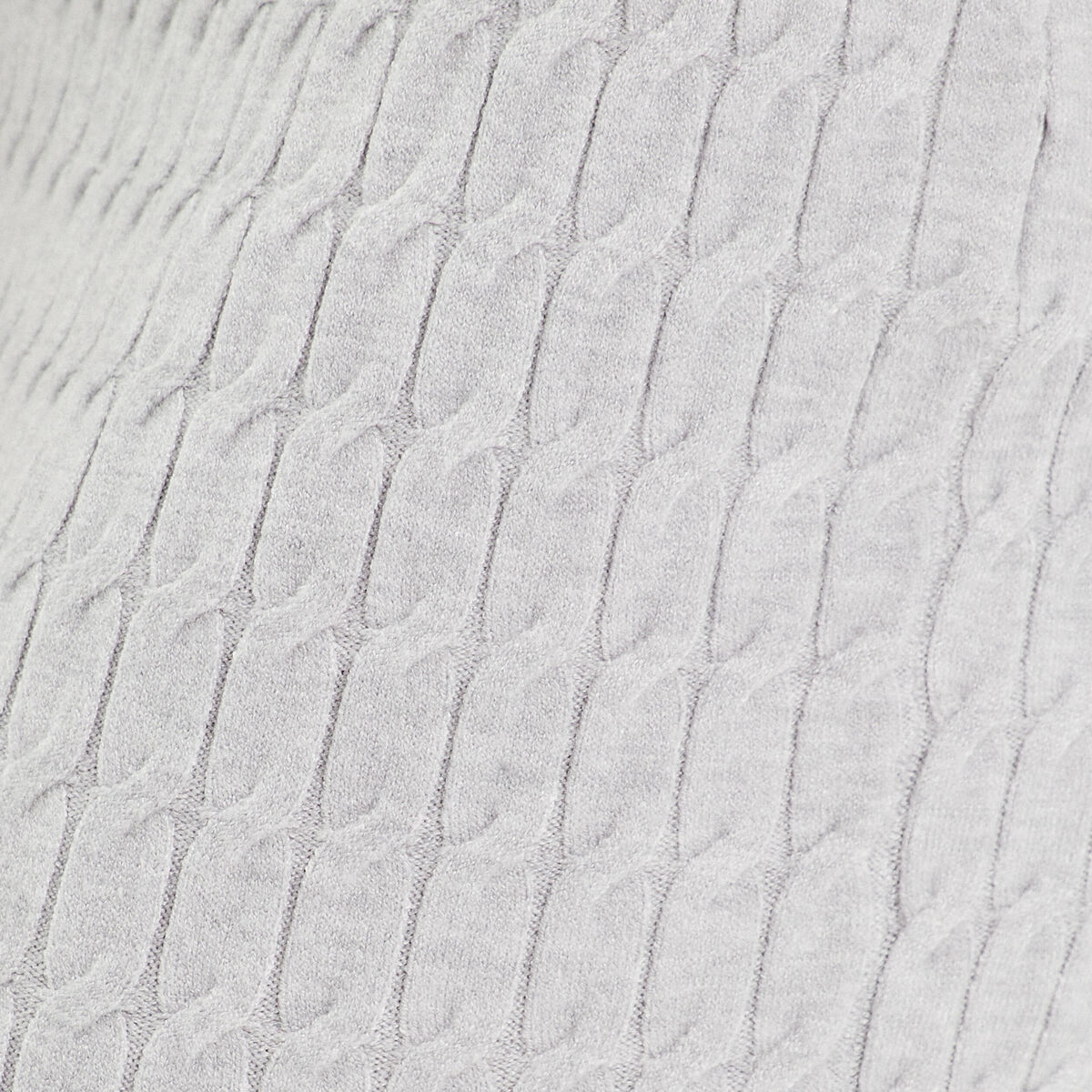 Jupe midi tricot crayon gris clair femme
