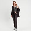 Débardeur cropped paillettes couleur argent femme