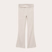 Pantalon bootcut taille standard sable femme