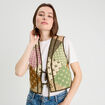 Gilet matelassé sans manches beige femme