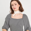 Robe évasée manches 3/4 blanc femme