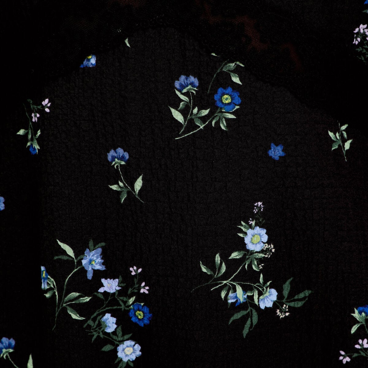 Robe &eacute;vas&eacute;e col v manches longues noir femme