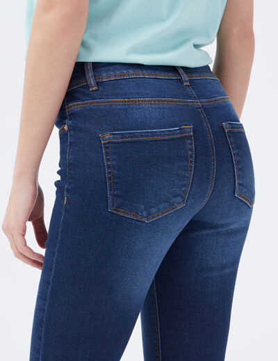 Bermuda slim en jean denim stone femme